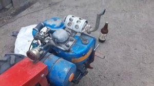 Работа двигателя УД 15, на мотоблоке Мтз 05, после регулировки магнето 137а