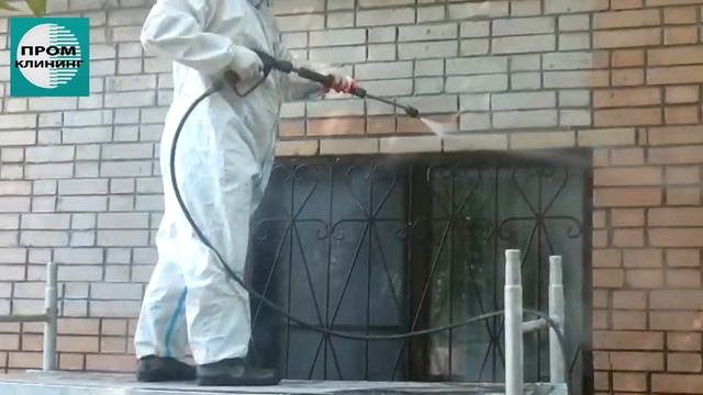 Очистка стен фасада здания от старой краски +7(495) 500-76-59 смотреть онлайн