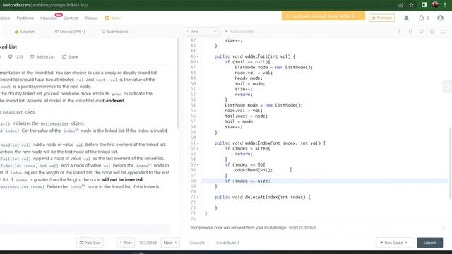 Leetcode/ Create a LinkedList/ Java easy solution смотреть онлайн