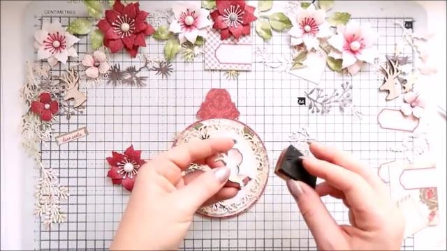 Christmas Bauble Shaped Card Step by step смотреть онлайн