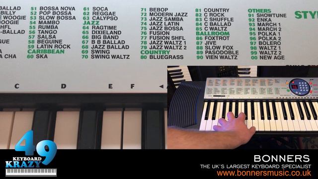 Yamaha PSR-125 Keyboard - 100 Accompaniment Styles Part 2/2 смотреть онлайн