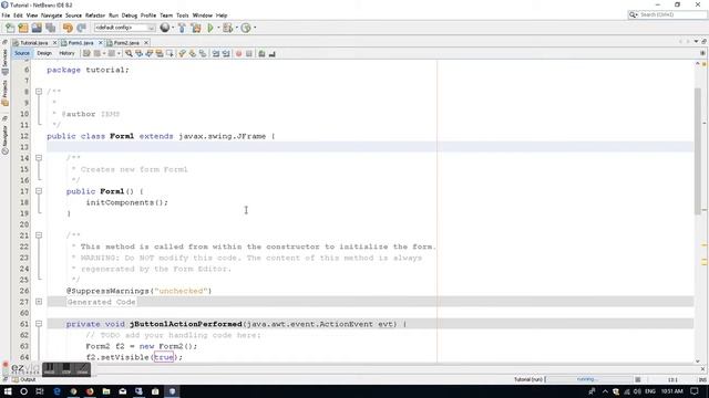 showing new form on button click with java смотреть онлайн