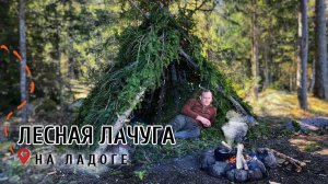 Строительство ЛЕСНОЙ лачуги. Цыплёнок на костре