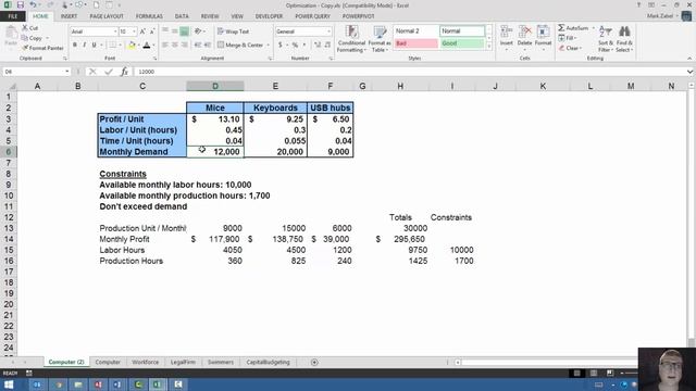 Maximize Profit by Optimizing Production Using Excel Solver смотреть онлайн