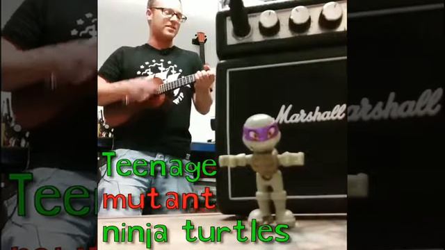 Teenage Mutent Ninja Turtles theme on ukulele смотреть онлайн