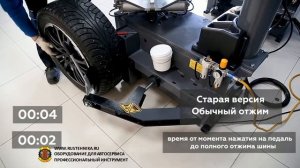 Ускоренный отжим колеса на шиномонтажных станках NORDBERG