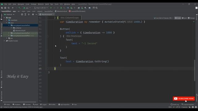 LaunchEffect / SideEffect in Jetpack Compose | Android | Kotlin | Make it Easy смотреть онлайн