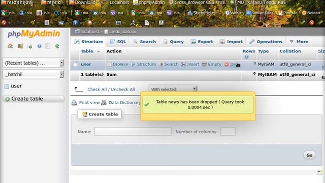 Drop table in php смотреть онлайн