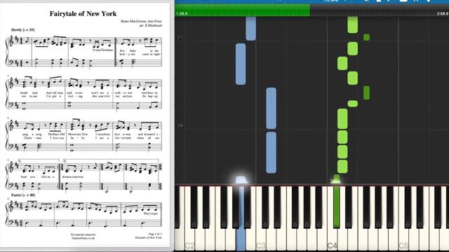 Piano Notes - Fairytale of New York (Pogues) смотреть онлайн