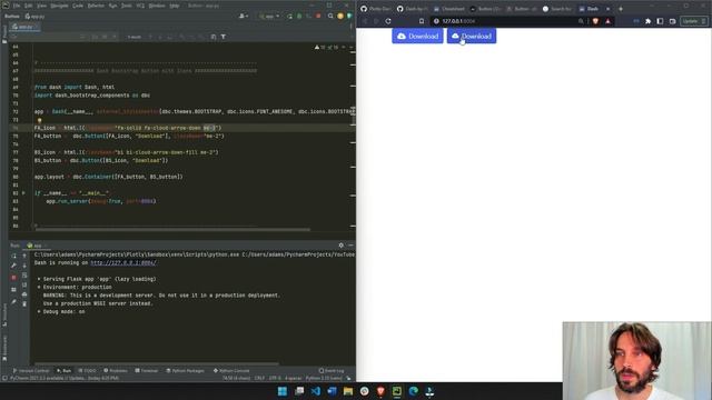 Button in Python Data App - Plotly Dash смотреть онлайн