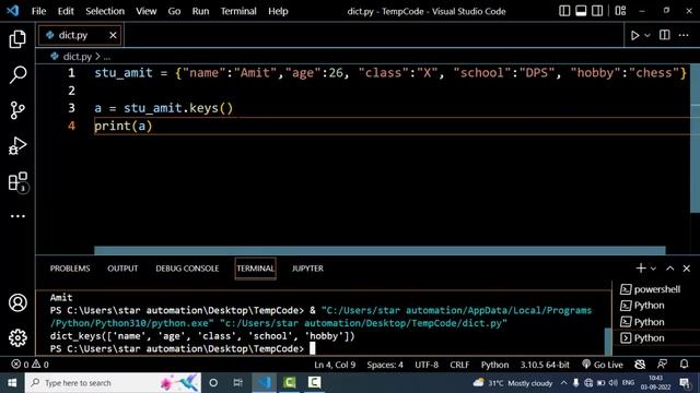 Working with Dictionary in Python смотреть онлайн