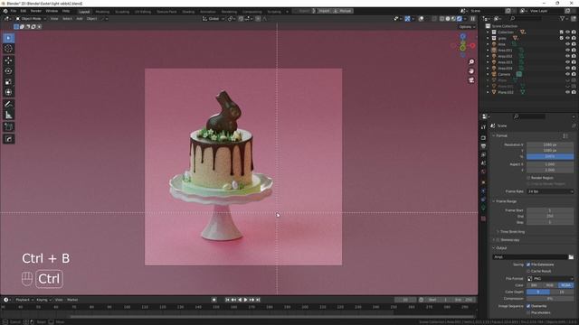 Как отрендерить только часть сцены | Render region Blender 3 смотреть онлайн