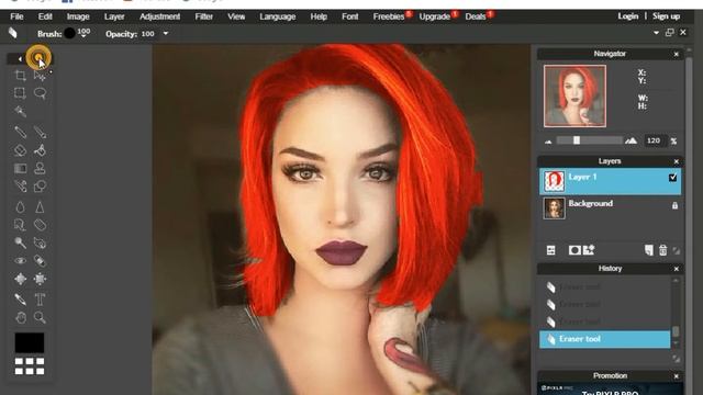 How to Change The Hair Color on Pixlr Editor Learn Step By Step For Beginner! смотреть онлайн
