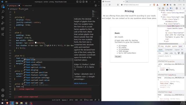Pricing UI Component - HTML and CSS смотреть онлайн