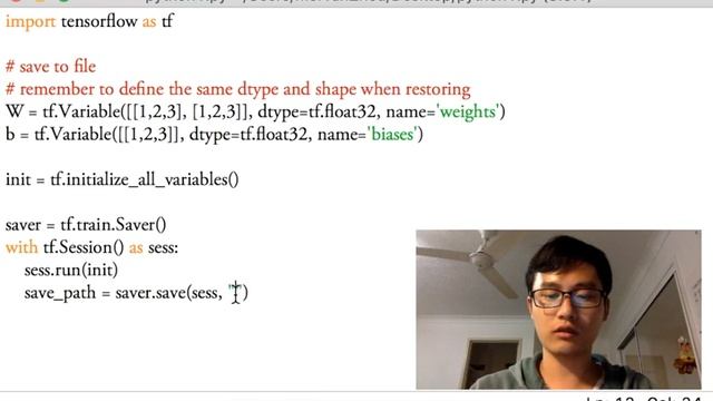 Tensorflow 18 Saver (neural network tutorials) смотреть онлайн