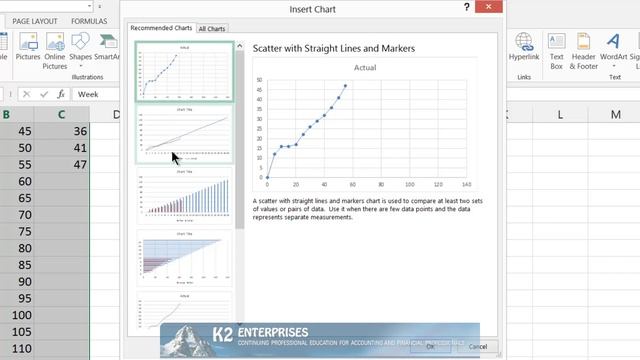 Using Recommended Charts In Excel смотреть онлайн