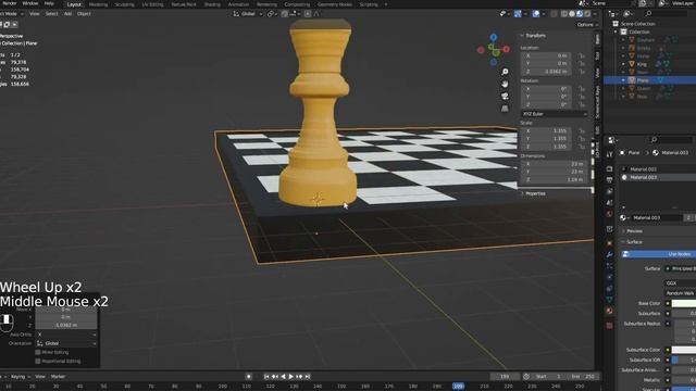 Как создать шахматную доску в Blender Часть 7 смотреть онлайн