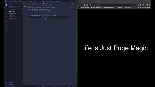 How to create Text Animation using Javascript смотреть онлайн