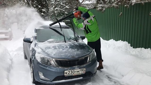 Очисть машину от снега за 1,5 минуты смотреть онлайн