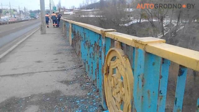 Ремонтные работы на Румлевском мосту в Гродно. Пробки. смотреть онлайн