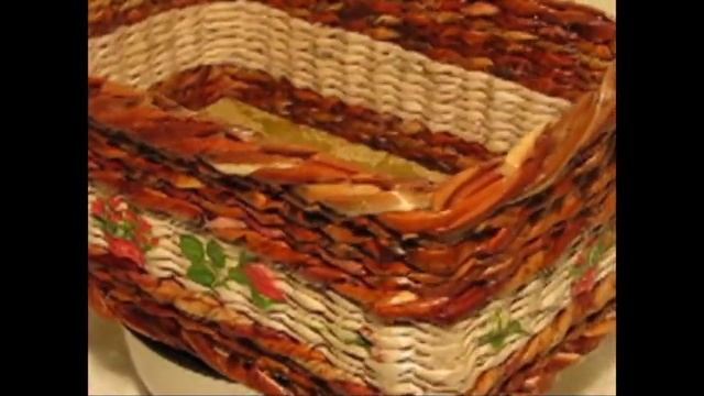 ═► Плетение из газет. Поделки из бумаги. Видеоальмах №5. смотреть онлайн