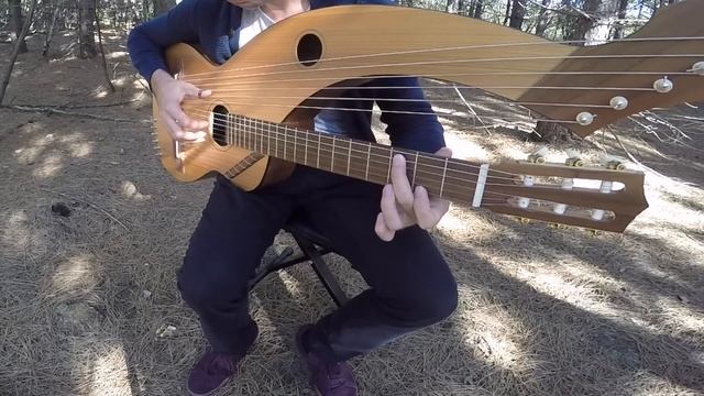 The Sound of Silence - 18 String Harp Guitar Cover смотреть онлайн