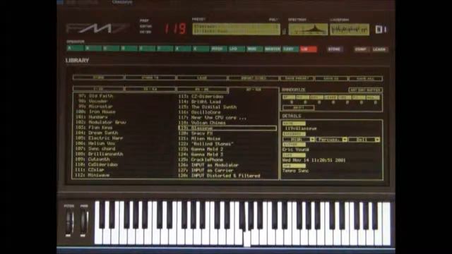 Yamaha DX7 Emulator Software - FM7 - Bank 2 Patch - 119 Glasserver смотреть онлайн