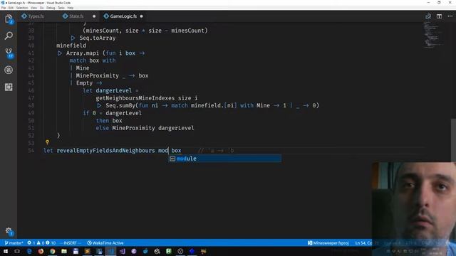 Live coding a classical game Minesweeper in F# using Fable смотреть онлайн