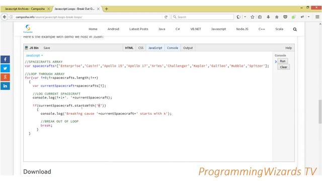 Javascript Starter Ep.05 : Break out of Loops смотреть онлайн