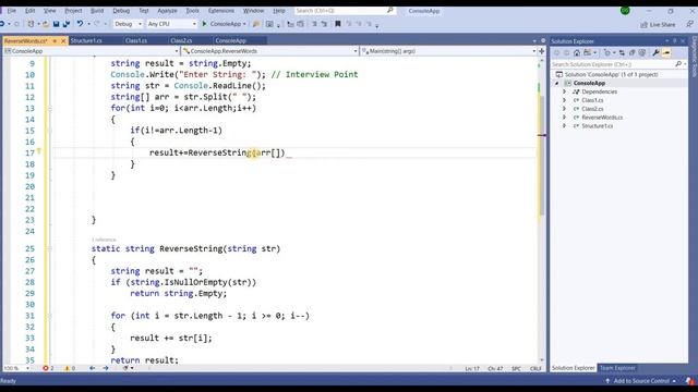 Reverse each word of a sentence in C#.Net || Reverse String Program in C# || Interview Point смотреть онлайн