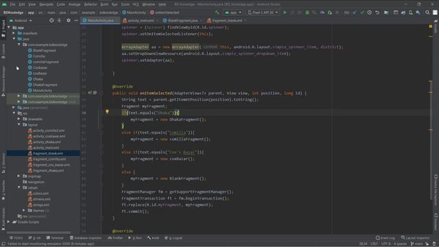 Android Project Bangladesh Knowledge using Spinner, Fragment, Intent Object || Rashed Abir смотреть онлайн