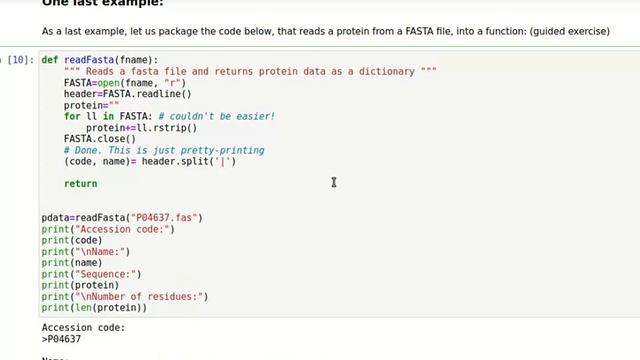 A FASTA file reader function - contents are returned as a dictionary смотреть онлайн