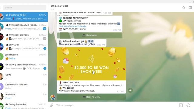 Telegram bot Demo video смотреть онлайн
