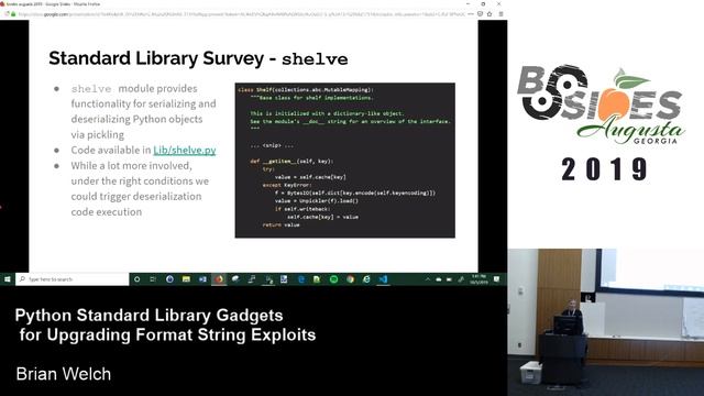Brain Welch - Python Standard Library Gadgets for Upgrading Format String Exploits смотреть онлайн