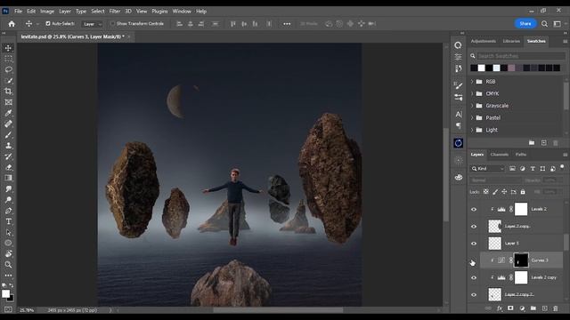 Fantasy Photo Manipulation Guide -Photoshop Tutorial- Fantasia art смотреть онлайн