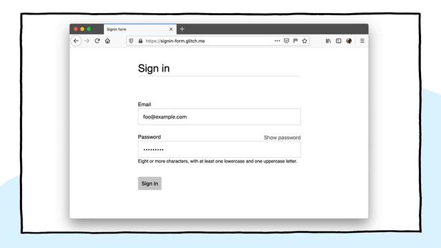 Sign-in form best practice смотреть онлайн
