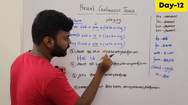 Day 12 | Present Continuous Tense | Free Spoken English Class in Tamil | Tenses | English Grammar | смотреть онлайн