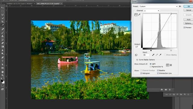 To Improve the contrast and color using the Lab Mode in Photoshop смотреть онлайн