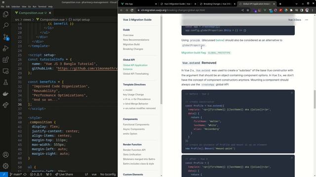 Vue.js 3 Bangla Tutorial: 94. Migrating Vue 2 project to Vue 3 смотреть онлайн