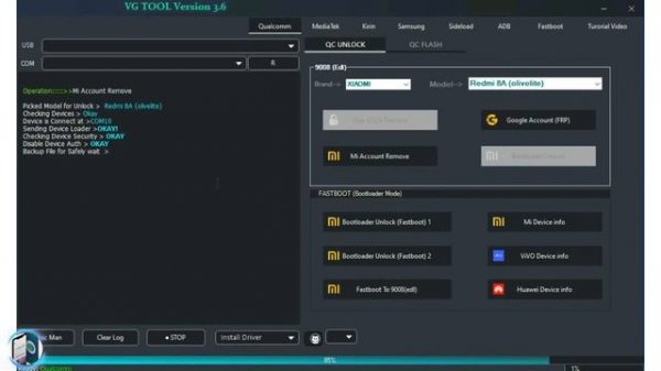 VG Tool v.3.6 | v.4.1 FREE version of the program for unlocking and flashing with practical example