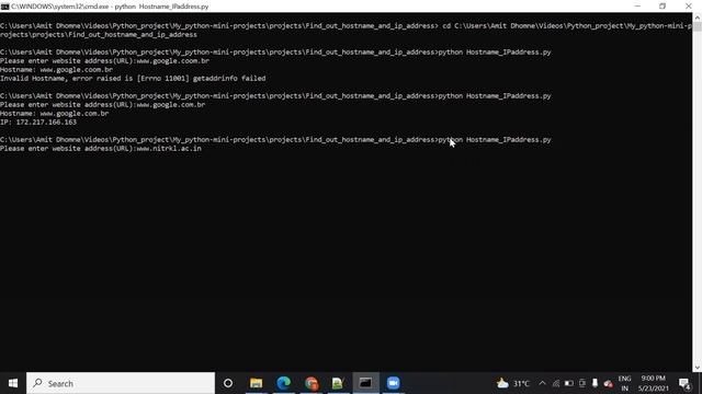 Finding hostname Python Project 4 смотреть онлайн