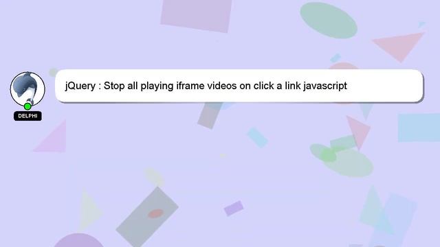 jQuery : Stop all playing iframe videos on click a link javascript смотреть онлайн