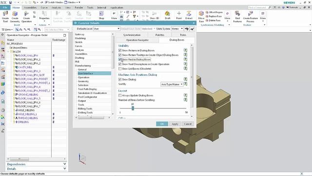 Dialog Search in NX CAM смотреть онлайн