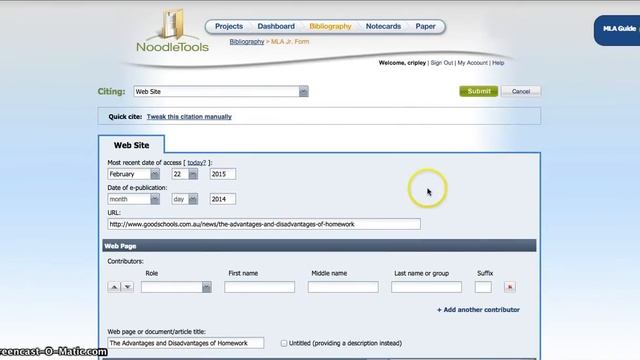 Write an annotation in Noodle Tools смотреть онлайн