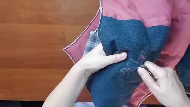 Теплый двулицевой жилет из мужских рубашек. смотреть онлайн