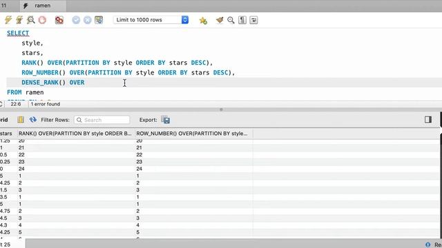 MySQL Practice: Window Function - DENSE_RANK() смотреть онлайн