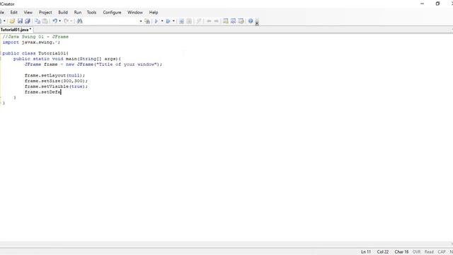 Java Swing Tutorial 01 - JFrame смотреть онлайн