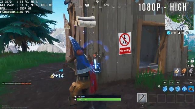 Fortnite SEASON 8 | GTX 750 Ti 2GB + i5 3570 + 8GB RAM смотреть онлайн