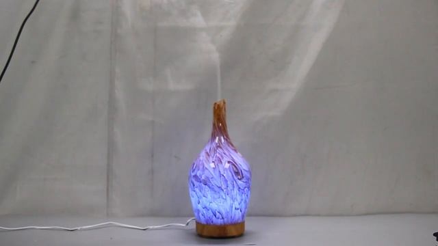 100ml Handmade Glass Essential Oil Diffuser with 7 Colorful LED lights for Home, Office, Bedroom смотреть онлайн