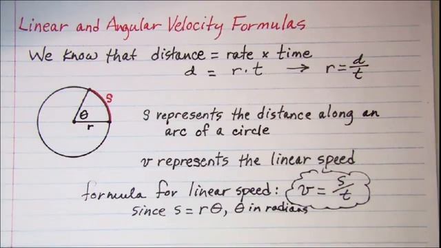 Linear and Angular Velocity Formulas смотреть онлайн
